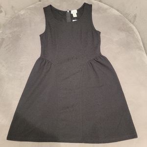 Black Dress with lace like pattern & back zipper Size L